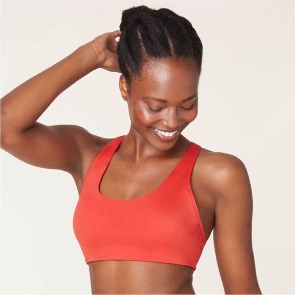 Andie Swim The Caledonia Bikini Top Crossback in Chili Pepper Large NWT - Picture 1 of 7